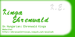 kinga ehrenwald business card